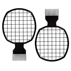 TIKMNO Upgraded 2-Piece Hair Twist Comb Hair Sponge Brush Set - Superior Curl Definition for Men and Women (Black)