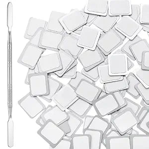 Sumind 101 Pack Metal Stickers for Eyeshadow Palette,100 Pcs Round