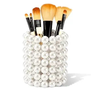 Domensi Pearl Makeup Brush Holder Vintage Makeup Brush Holder