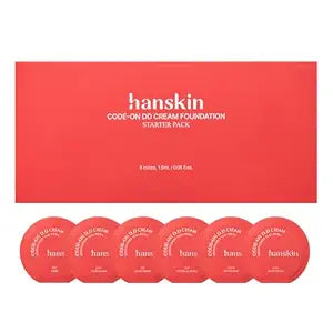 Hanskin DD Cream Sample Pack, Korean Cream Foundation, 6 x 0.05 fl oz