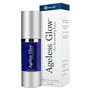 BioTrust Ageless Glow Anti Aging Moisturizer, Skin Brightening Serum with Vitamin C and Hyaluronic Acid, Plant-Based, Naturally Derived Facial Serum (1 fl oz.)