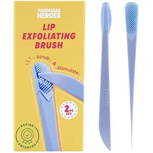 Handmade Heroes Lip Scrubber - Reusable Lip Exfoliator Scrub Brush, 2pc