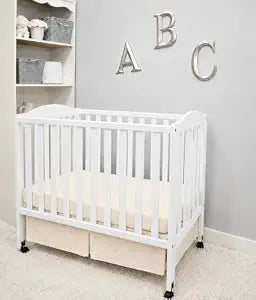 American Baby Company Heavenly Soft Minky Dot 3-Piece Mini/Portable Crib Bedding Set, Cream