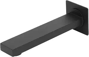 7 Inch Modern Matte Black Wall Mounted Bathroom Tub Spout, Stainless Steel Universal G1/2 Tub Spout DIY Replacement for Bath Decor, Easy to Install, Not Included Handle