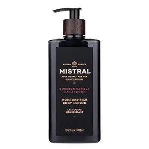 Mistral Bourbon Vanilla Body Lotion for Men, Men's Lotion, 13.5 fl oz