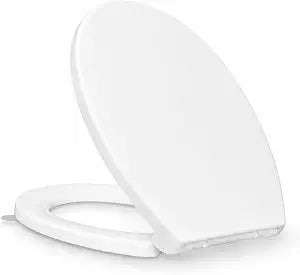 KHE Elongated Toilet Seat, Soft Close, 18.5 Inch, White