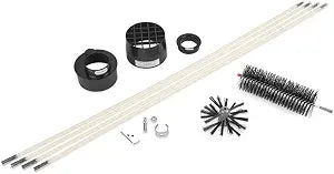Dryer Vent Duct Cleaning Kit - Gardus RLE202 LintEater Rotary Dryer Vent Cleaner Kit, Removes Lint, Dryer Vent Cleaning System Extends Up to 12 with 4 Flexible 3' Rods, Air Duct Cleaning Tools