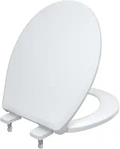 R&T B1095 Round Slow Close Plastic Toilet Seat 16.5" Quick-Release Hinges