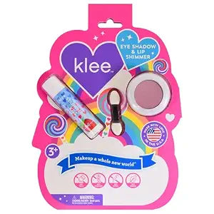 Klee Naturals Mineral Eye Shadow and Lip Shimmer Makeup Kit. Gentle and Non-Toxic. Kid-Friendly. Made in USA. (Wildflower Shimmer)