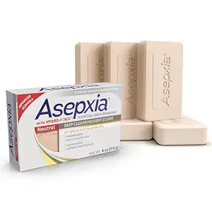 Asepxia Acne Treatment Neutral Hypoallergenic Bar Soap, 4 Oz, 5-Pack