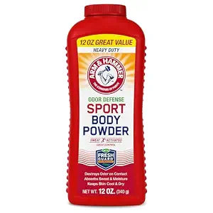 Arm & Hammer Sport Body Powder, Powder for Men and Women, Fresh Feeling, Talc Free, Aluminum Free Odor Defense with Baking Soda