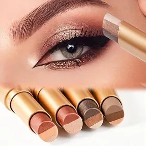 4PCS 3 Color Gradient Eyeshadow Stick Matte Shimmer Waterproof Long-lasting Crease-proof & easy to apply, suitable for dailymakeup touch-ups���Eye shadow pen set for M
