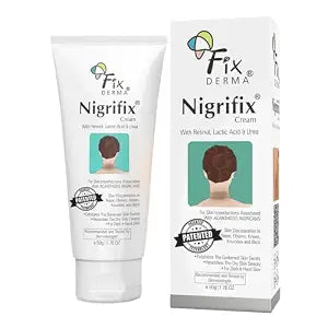 FIXDERMA Nigrifix Cream for Acanthosis Nigricans with Lactic Acid | Dermatologist Tested Retinol Cream | Useful for Dark Body Parts like Neck, Ankles, Armpits & Elbows –1.76 Oz