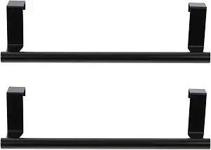 ARTIBETTER Bathroom Towel Holder Set of 2 No-Drill Towel Hanger Racks 9.25 in Organizer Wall-Mounted Hanging Shelf for Bathroom Storage