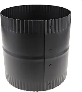 Replacement 6" x 6" Dia 24-ga Black Stove Pipe Starter Joint BM0047 for Install Single-Walled Steel Construction Round Pipes of the Same Diameter