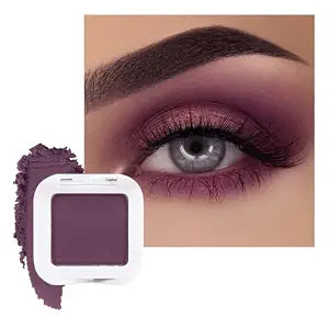 evpct Plum Purple Matte Single Eye Shadow Palette Makeup for Older Women, Plum Purple Natural Pressed Cream Eyeshadow Palette for Green Eyes, High Pigment Mini Monochrome Eyeshadow