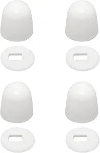 4pcs Universal Toilet Bolt Caps Toilet Bowl Lid Installation Accessories 1.45x1.45 Inches, White