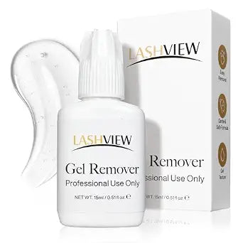 LASHVIEW Sensitive Lash Remover for Lash Extensions - Clear Eyelash Extension Remover Gel 15ml