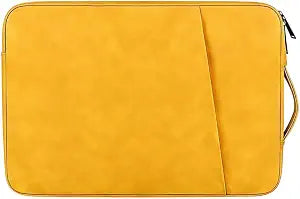 Laptop Sleeve 16 inch,Laptop Sleeve Bag Compatible with MacBook Pro/Air,HP,Dell,Lenovo,Slim Shockproof Cover with Accessory Pocket(Yellow)