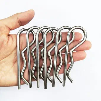6Pcs Heavy Duty Cotter Pins,Hitch Pins Clip R Clips Stainless Steel Spring Retaining Wire Hair Pins Strong Spring Tension Large Hardware Pins for Trailer Tractors Mower Carts Truck Pin Clip M4x85mm