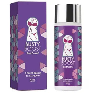 Busty Boost Breast Enhancement Cream – Natural Firming & Lifting Cream for Fuller, Firmer Breasts – Infused with Maca Root, Wild Yam, Guggul Resin & Gotu Kola – Made in the USA – (2 Month Supply)