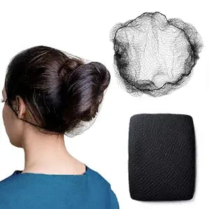 150Pcs Black Hair Net 24" Invisible Hair Nets for Women and Men - Perfect for Hair Bun, Sleeping, & Kitchen Food Service