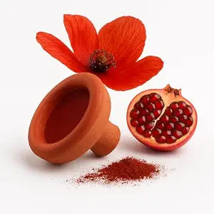 FERIHA Aker Fassi Moroccan Clay Pot Lip Stain ��� Authentic Organic Lip & Cheek Tint, Long-Lasting Red Color, Buildable & Chemica