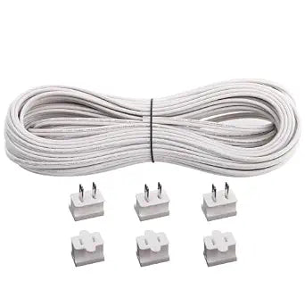 50FT SPT-1 Wire Electrical Wire 18/2 UL Listed Cable with 6 Plugs