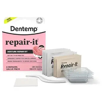 Dentemp Repair-It Advanced Formula Repair Kit for Broken Dentures 1pk (4ct)