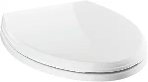 Delta Faucet Wycliffe Slow Close Elongated Toilet Seat with Non-Slip Seat Bumpers, Soft Close Toilet Seat Elongated, Toilet Seat Slow Close, White 811901-WH