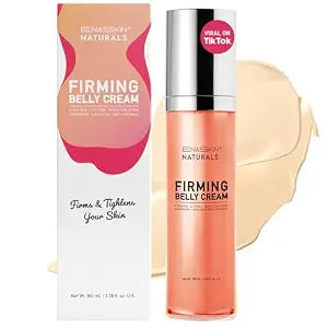 Enaskin Naturals Belly Firming Cream: B Flat Skin Tightening, Cellulite & Stretch Mark Reduction Cream for Stomach, Thighs and Booty - Hydrating Body Lotion for Women & Men - Orange 100 mL