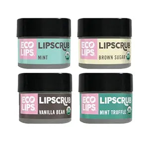 Eco Lips Organic Lip Sugar Scrub Lip Treatment Variety 4-Pack
