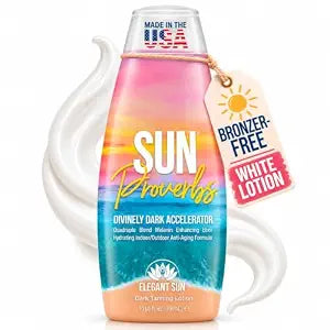 Sun Proverbs Dark Tanning Bed Lotion, Tan Accelerator for Indoor/Outdoor