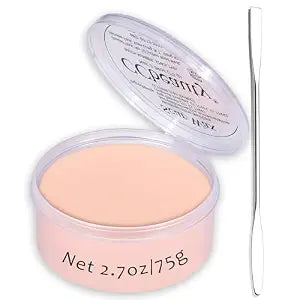 CCbeauty Halloween Scar Wax Kit 2.7oz - SFX Special Effects Stage Makeup, Fake Wound Mouldable Wax with Spatula Tool for Fake Cuts Nose Putty Makeup - Stage Film Costumes Cosplay SFX, Fair Light Skin