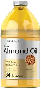 Horbäach Sweet Almond Oil | 64 fl oz | For Skin and Hair | Cold Pressed