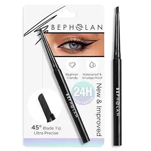 BEPHOLAN D-Tip Black Eyeliner Waterproof Smudge Proof Eye Liner