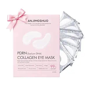 PDRN Collagen Peptide Eye Patches for Women, Hydrogel Under Eye Mask