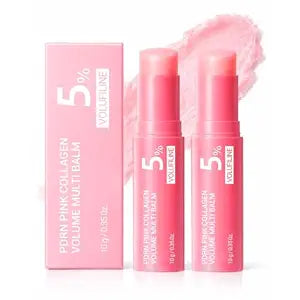 PDRN Pink Collagen Volume Multi Balm, Volufiline Stick 2PCS | Hydrating Multi Wand, Smooth Fine Lines & Wrinkles, Nourishing Collagen Stick for Face, Eye & Lip Care