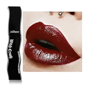 Bloody Red Lip Gloss, High Pigment Glossy True Red Goth Vampire Lipstick