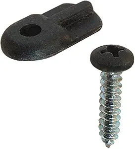 Prime-Line PL 7906 Flush Screen Clips with Screws, Plastic, Black (12 Pack)