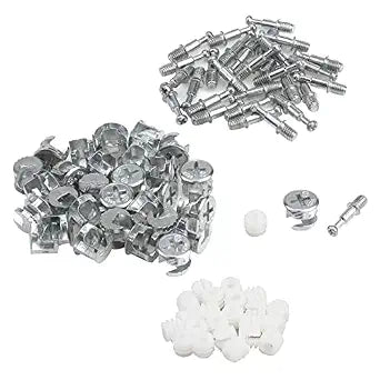 Antrader Furniture Connector Fittings,812 Fitting+25mm Screw+Open Colloid