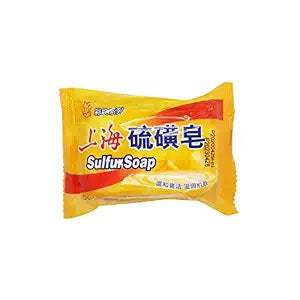 Bee & Flower Shanghai Sulfur Soap 10% Sulfur Soap Bar Face and Body Acne Treatment Sulphur Bar Soaps 3.4 Oz