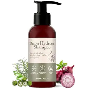Onion Hydrosol Shampoo for Hair Growth, Onion Shampoo with Biotin Rosemary for Women and Men, Paraben Free, 300ml
