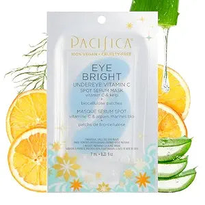 Pacifica Undereye Spot Serum Mask ��� Bright Eye Vitamin C Mask for Dark Circles & Hydration, Brightening Under Eye Treatment, Vegan & Cruelty-Free, 1 Pack