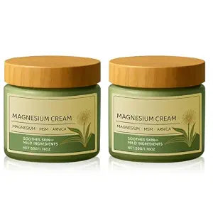 Magnesium Cream Cream with MSM & Arnica, Gentle Formula for Skin Soothing, Fast-Absorbing, Non-Greasy Daily Support for Legs, Shoulders & Back- 50g/1.76oz (2PCS)