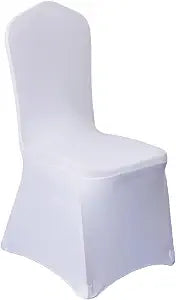 10 Pcs White Washable Removable Universal for Wedding Party Dining Banquet Polyester Spandex Stretch Slipcovers Chair Covers