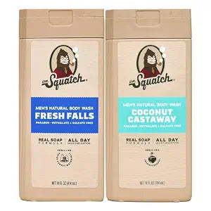 Dr. Squatch Natural Men's Body Wash, Moisturizing Shower Gel (14oz, 2-Pack)