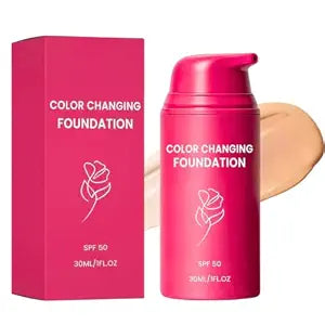 Korean Color Changing Foundation, Adjust Foundation for Mature Skin, Adapting to Skin Tone Automatically, Concealing Fine Lines and Imperfections, Refine Pores, Deep Hydration