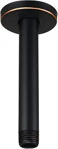 Purelux Straight Shower Arm 6 Inch Water Outlet PJ0614, Oil Rubbed Bronze Finish, Made of Stainless Steel with Gasket Flange