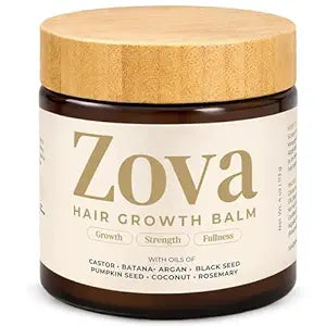 Zova Hair Growth Balm โ Batana, Castor, Argan & Rosemary Oil Blend for Thicker, Stronger Hair โ Deep Scalp Nourishing Hair Treatment for Men & Women โ Natural Hair Repair & Moisturizing Balm 4 oz